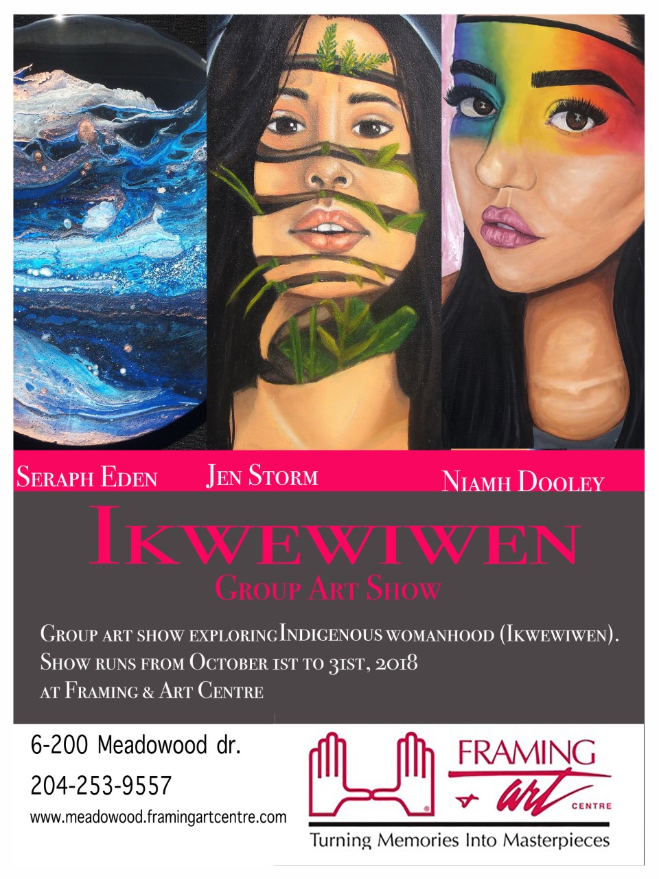 Ikwewiwen art show flyer Framing & Art Centre Meadowood Framing & Art